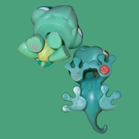 2005 Littlest Pet Shop LPS #111 Gecko Lizard Brown Spots Eyes & Turtle #642 B14 - Picture 4 of 6